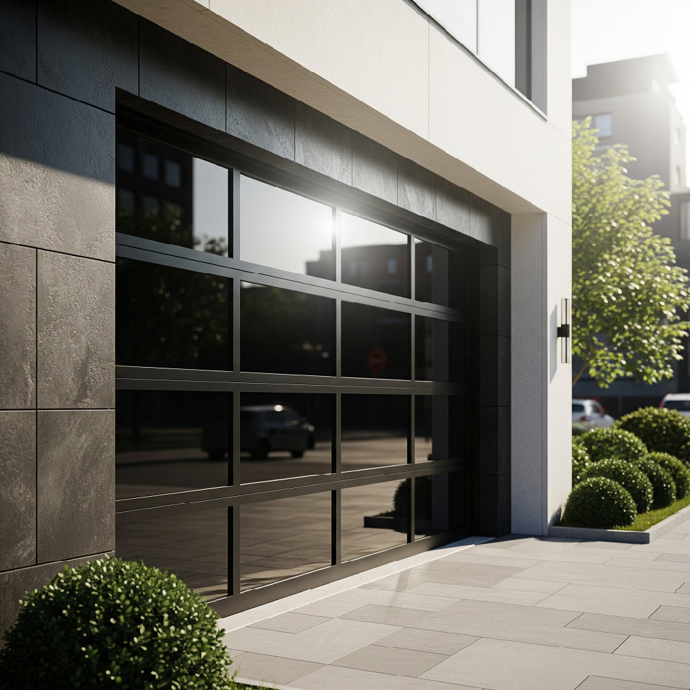 Black Glass Garage Doors: The Fastest Way to Make Your House Look Like a Vape Shop