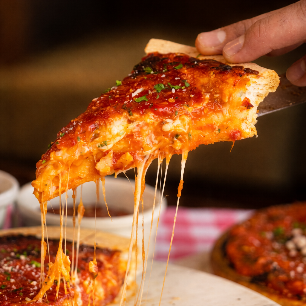 New Customers: 3 Chicago Deep Dish Pizzas + Free Cheesecake